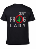 Crazy Frog Lady Graphic Tee - Black