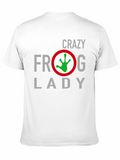 Crazy Frog Lady Graphic Tee - Black