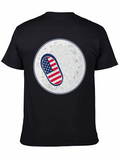American Flag Pill on the Moon T-Shirt