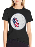 American Flag Pill on the Moon T-Shirt