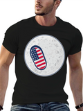 American Flag Pill on the Moon T-Shirt