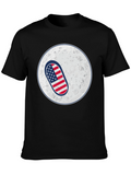 American Flag Pill on the Moon T-Shirt
