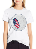 American Flag Pill on the Moon T-Shirt