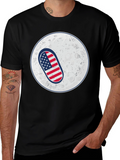 American Flag Pill on the Moon T-Shirt