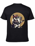 Rockstar Cat Graphic T-Shirt