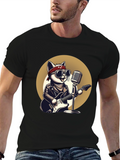 Rockstar Cat Graphic T-Shirt