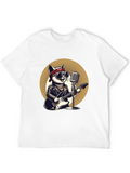 Rockstar Cat Graphic T-Shirt