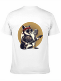 Rockstar Cat Graphic T-Shirt