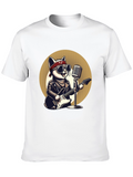 Rockstar Cat Graphic T-Shirt