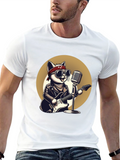 Rockstar Cat Graphic T-Shirt