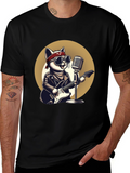 Rockstar Cat Graphic T-Shirt