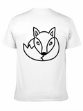Fox Outline Graphic Tee - Stylish Unisex Black T-Shirt