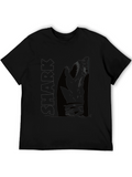 Mens Black Badger Graphic Tee