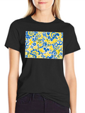 Abstract Floral T-Shirt - Vibrant Design