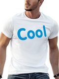 Cool Blue Print Black T-Shirt Casual Style