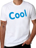 Cool Blue Print Black T-Shirt Casual Style
