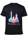 Women in Science Black Graphic T-Shirt