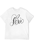 Love Script Black T-Shirt