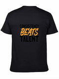 Consistency Beats Talent Black Graphic T-Shirt