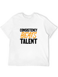 Consistency Beats Talent Black Graphic T-Shirt