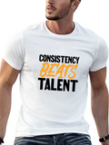 Consistency Beats Talent Black Graphic T-Shirt