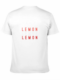 Lemon Graphic Print Black T-Shirt