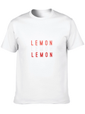 Lemon Graphic Print Black T-Shirt
