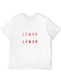 Lemon Graphic Print Black T-Shirt