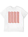 Watermelon Slice Pattern T-Shirt - Black Cotton Tee