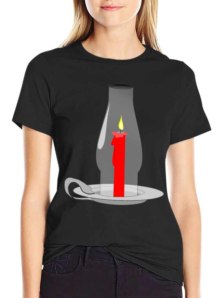 Illuminating Lantern Candle Graphic T-Shirt
