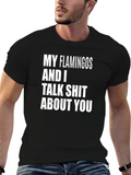Funny Flamingo Graphic T-Shirt - Talk Shit