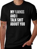 Funny Flamingo Graphic T-Shirt - Talk Shit