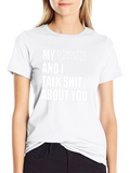 Funny Flamingo Graphic T-Shirt - Talk Shit