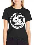Cute Dragon Graphic T-Shirt - Black Cotton Tee