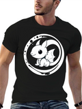 Cute Dragon Graphic T-Shirt - Black Cotton Tee