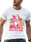 Strawberry Milk Cute Cats T-Shirt