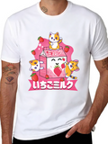 Strawberry Milk Cute Cats T-Shirt