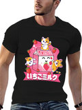 Strawberry Milk Cute Cats T-Shirt