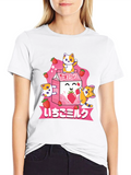 Strawberry Milk Cute Cats T-Shirt