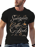 Sweatpants Coffee & Books Graphic Tee