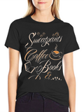 Sweatpants Coffee & Books Graphic Tee