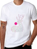 Rudolph Reindeer Christmas T-Shirt - Black
