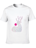 Rudolph Reindeer Christmas T-Shirt - Black