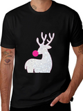Rudolph Reindeer Christmas T-Shirt - Black