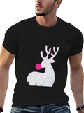Rudolph Reindeer Christmas T-Shirt - Black