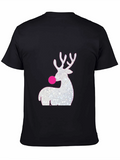 Rudolph Reindeer Christmas T-Shirt - Black