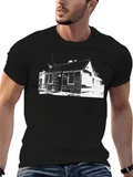 Rustic Cabin Graphic Tee - Black
