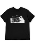 Rustic Cabin Graphic Tee - Black