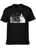 Rustic Cabin Graphic Tee - Black