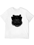 Funky Hippo Face Black T-Shirt